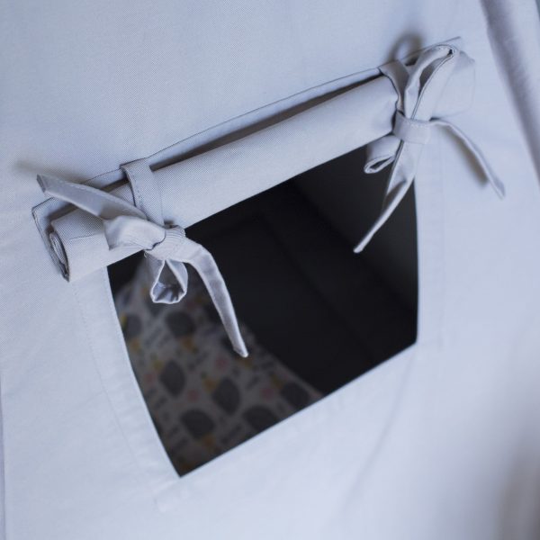 Grey šator with Pom Poms