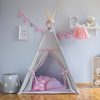 tipi-5.jpg Grey and Pink šator with Pom Poms